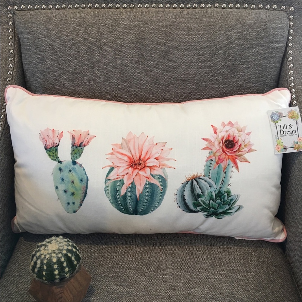 🚫SOLD🚫 New Succulent Cactus Throw Pillow Tee